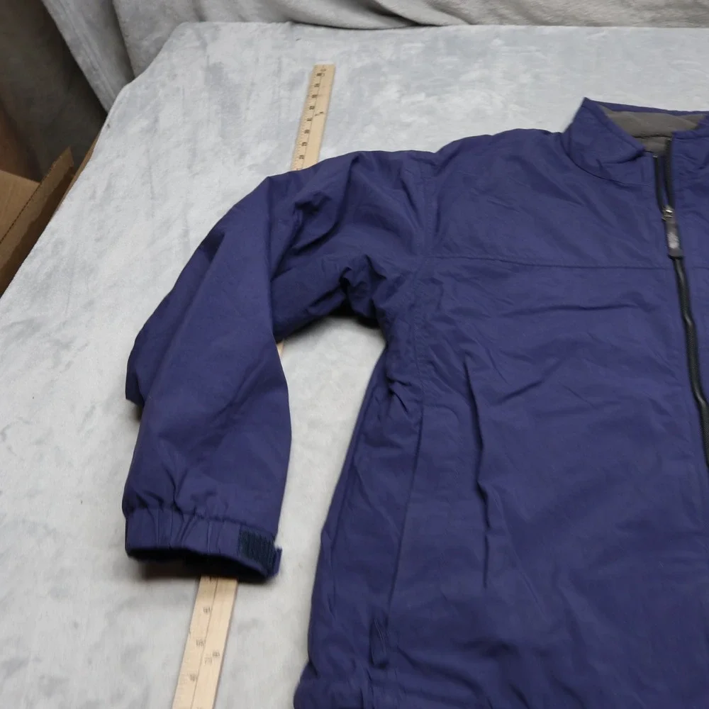 North Face Jacket Men Large Blue Insulated Fleece Lined Wind Rain Outdoor Hiking